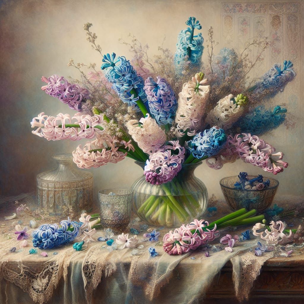 Victorian Bouquet in Expressive Photographic Painting