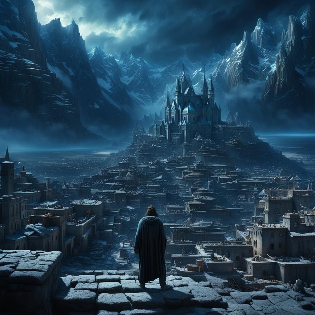 Epic Cinematic Digital Painting of Jesus