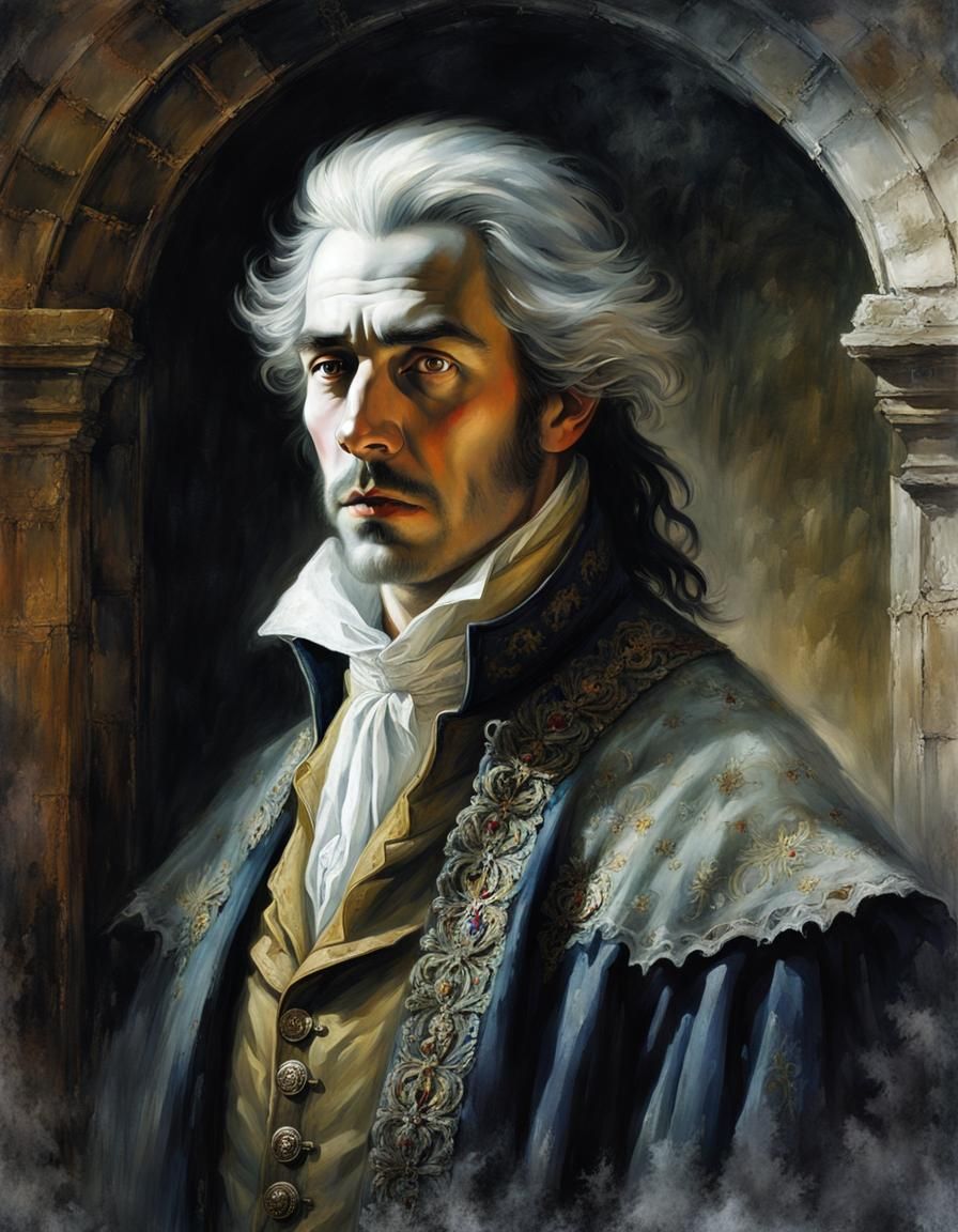 Ethereal Ghost Portrait in Abandoned Castle, Dark Fantasy St...