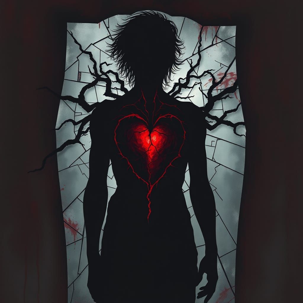 Surreal Figure Transforms into Dark Fantasy Monster