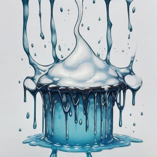Abstract Dripping Illustration Generated from Simple Prompt