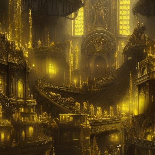 Epic Yellow Temperance Digital Matte Painting