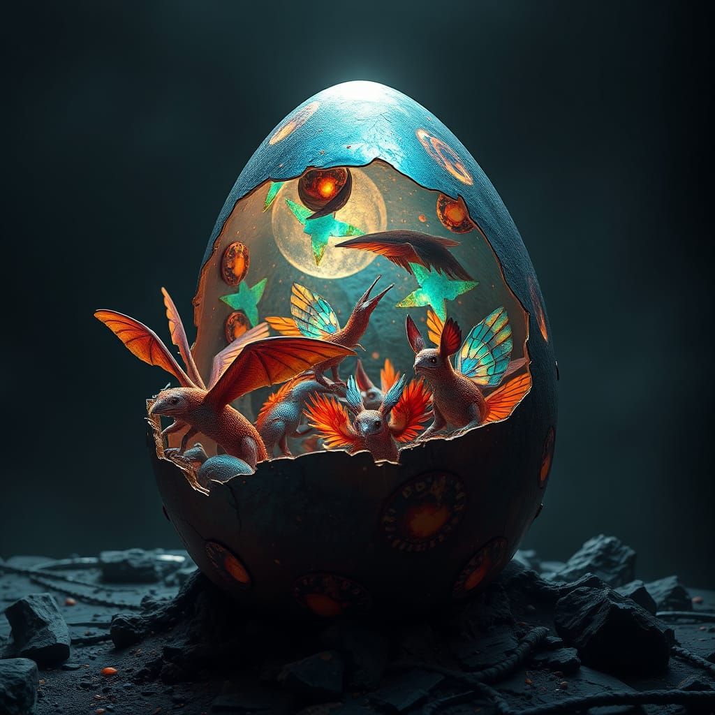 Hyperrealistic Egg Reveals a Fantastical World