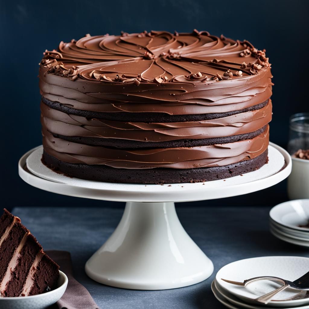 Giant Chocolate Fudge Layered Cake