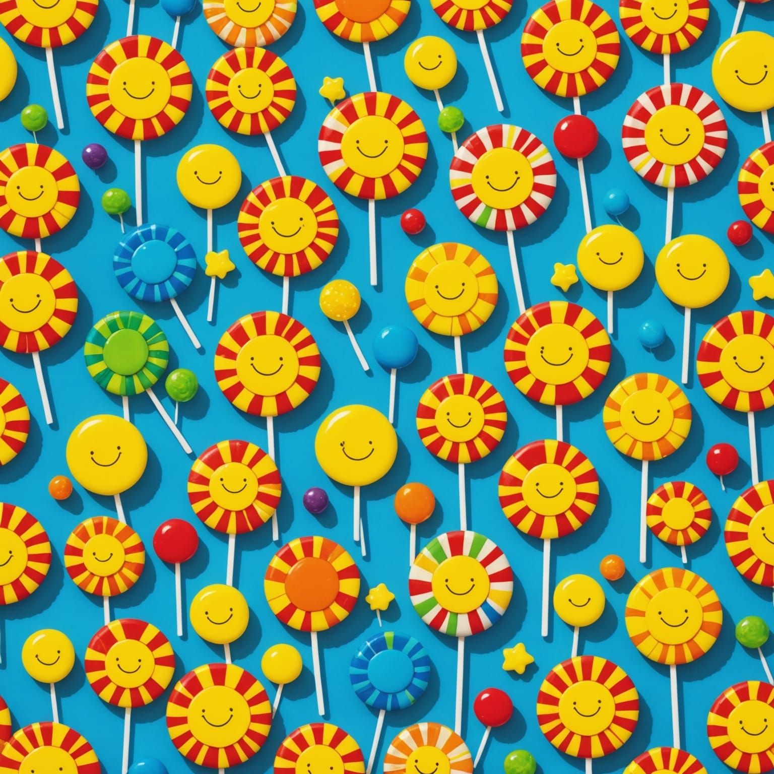 Whimsical Rainbow Landscape in Vibrant Colors