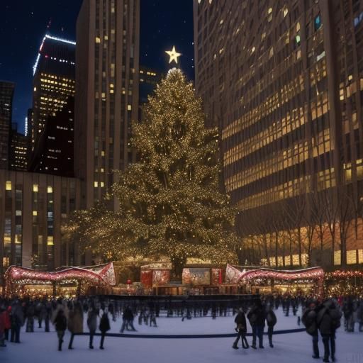 Christmas Tree in Rockefeller Square, New York