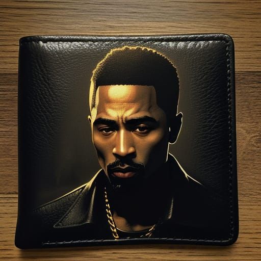 2Pac in Wallet: A Film Noir Cinematic Still
