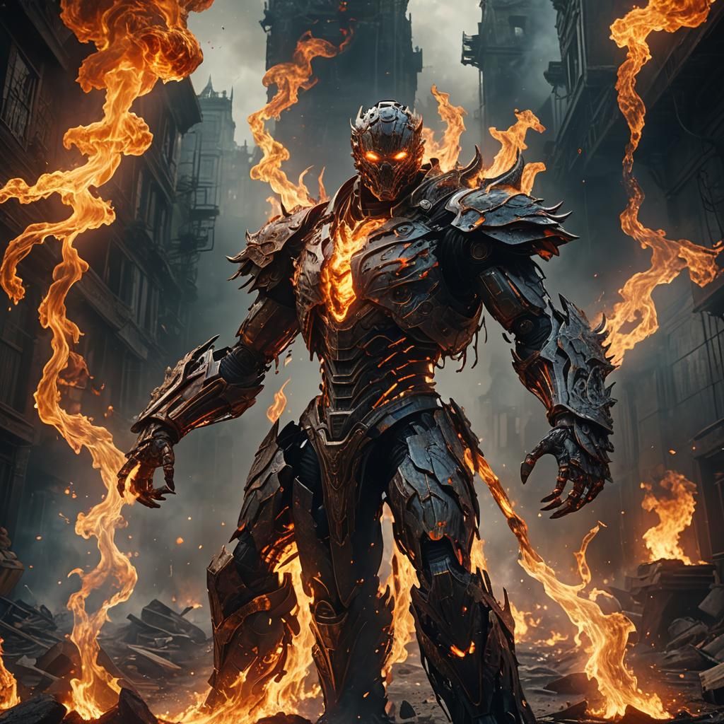 Humanoid fire element