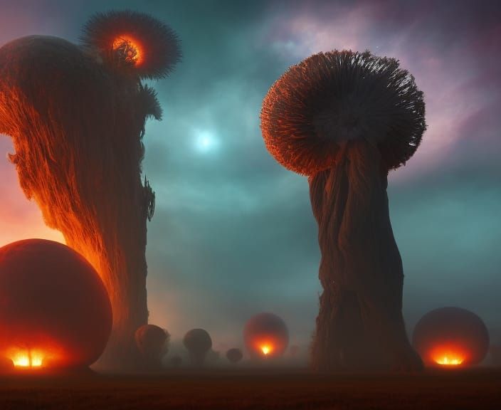 Epic Alien Wizard on the Plain