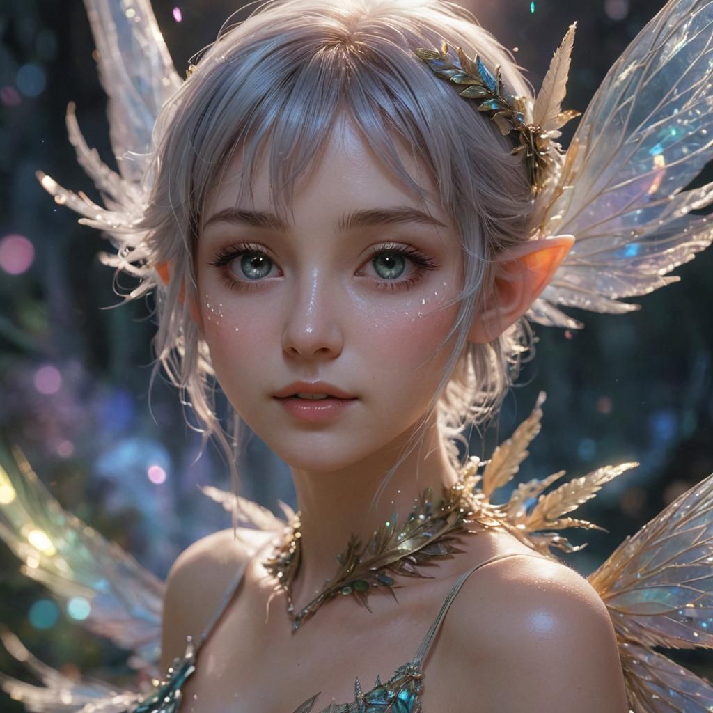Enchanting Pixie Portrait in Anime Style