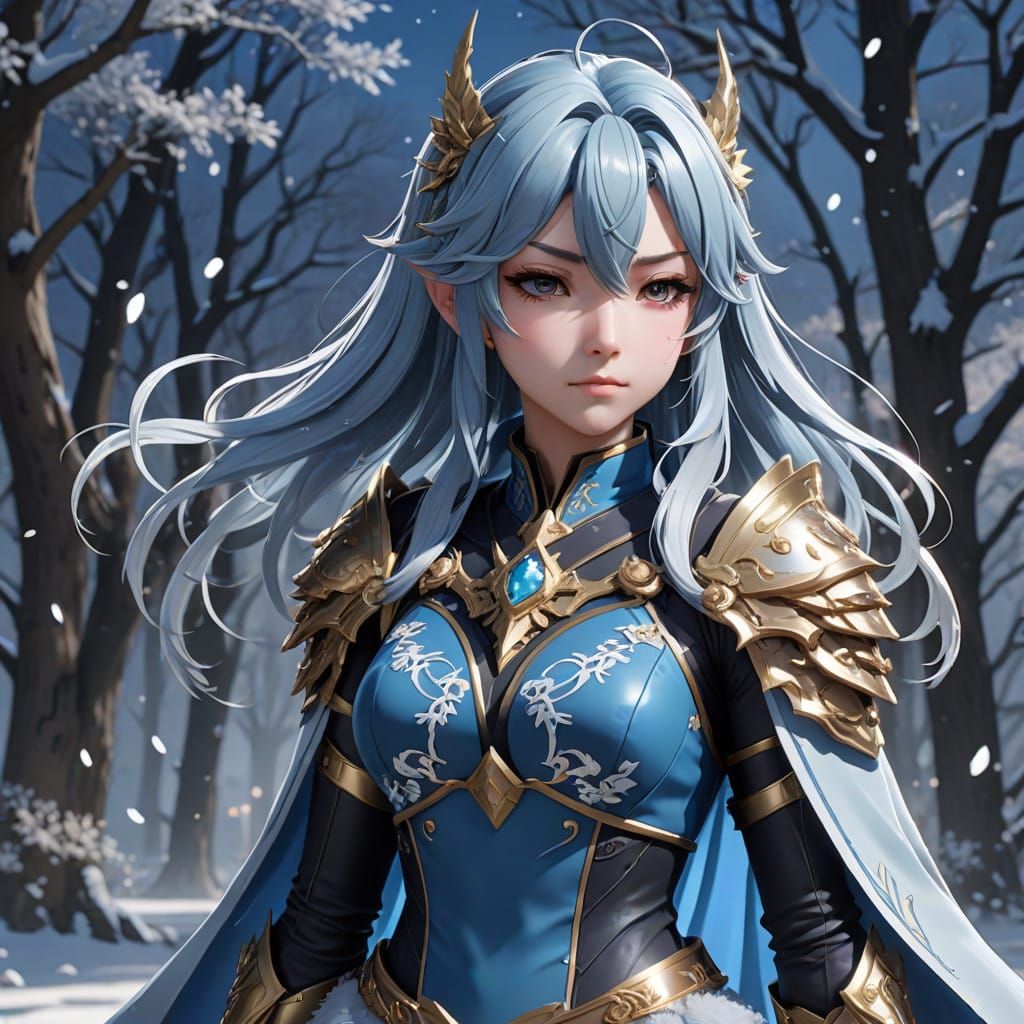 Mystical Snow Nymph in Winter Wonderland