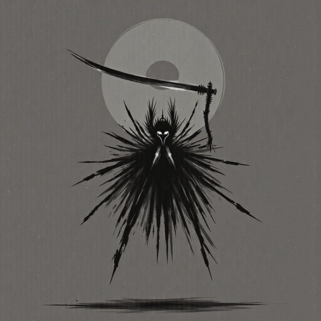 Ominous Landscape in Kakejiku Style