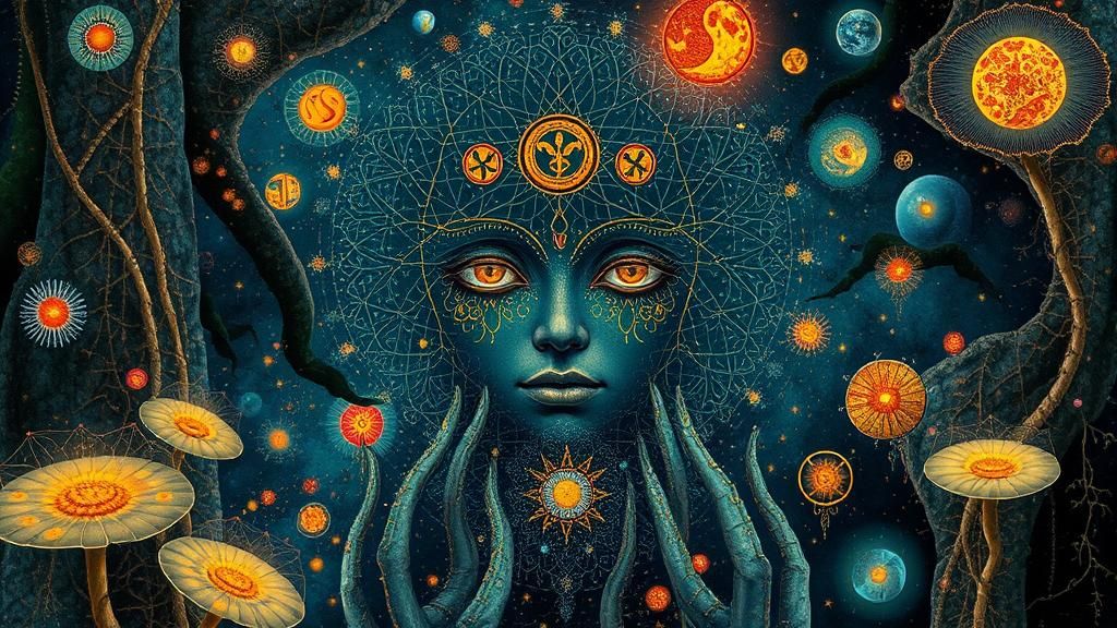 Fate Hybrid in Mycelium Network, Detailed Render