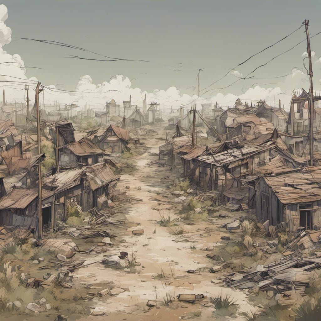 Post-Apocalyptic Town: Nature's Gentle Reclamation
