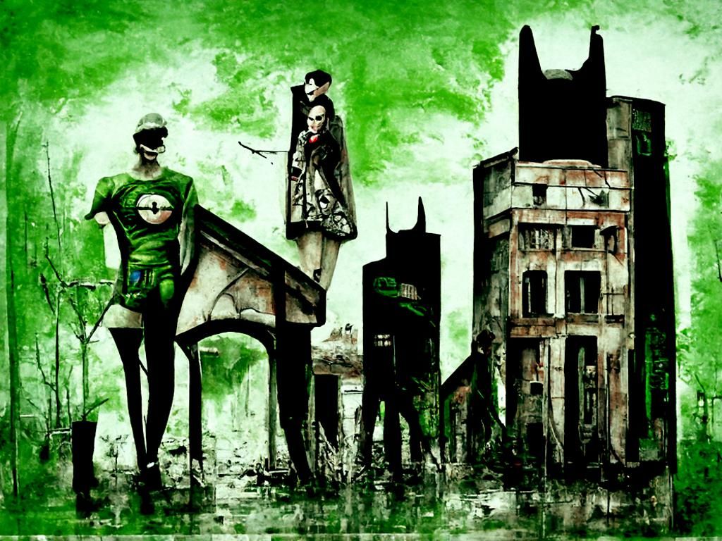 Gothic Sci-Fi Superheroes in Dystopian City