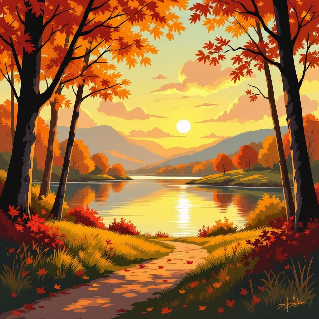 Autumn Serenity: A Whimsical Impression