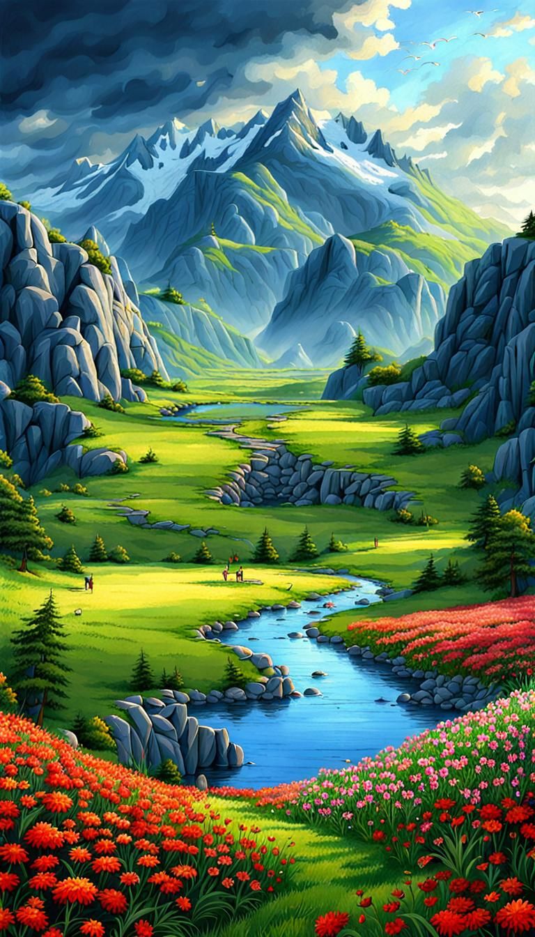 Breathtaking AI-Generated Landscape