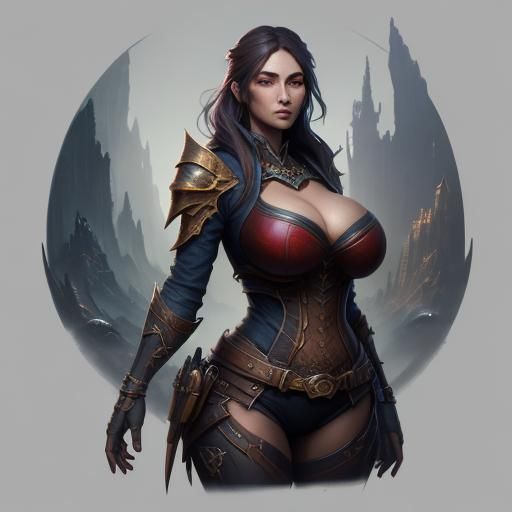 Detailed Matte Painting of a Fantasy Girl