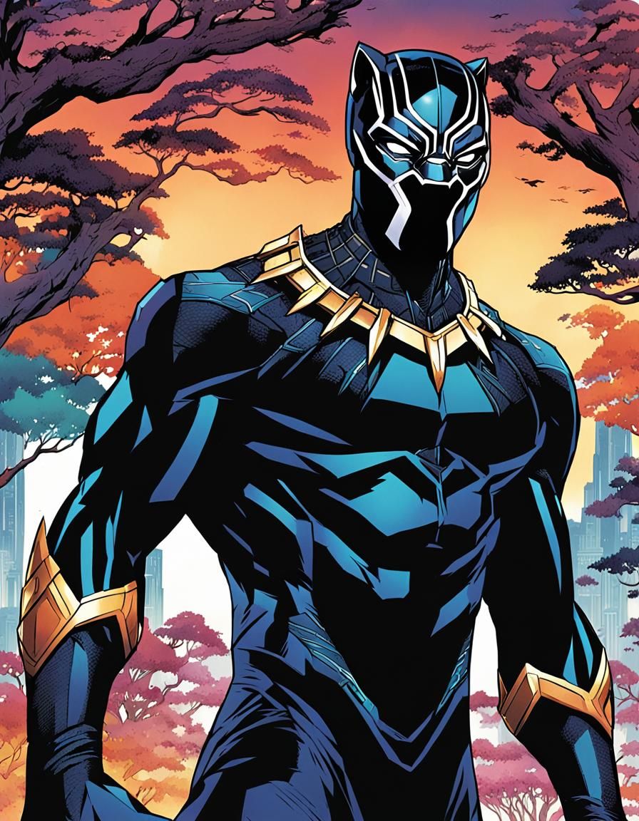 Black Panther Manga Scan in Anime Style