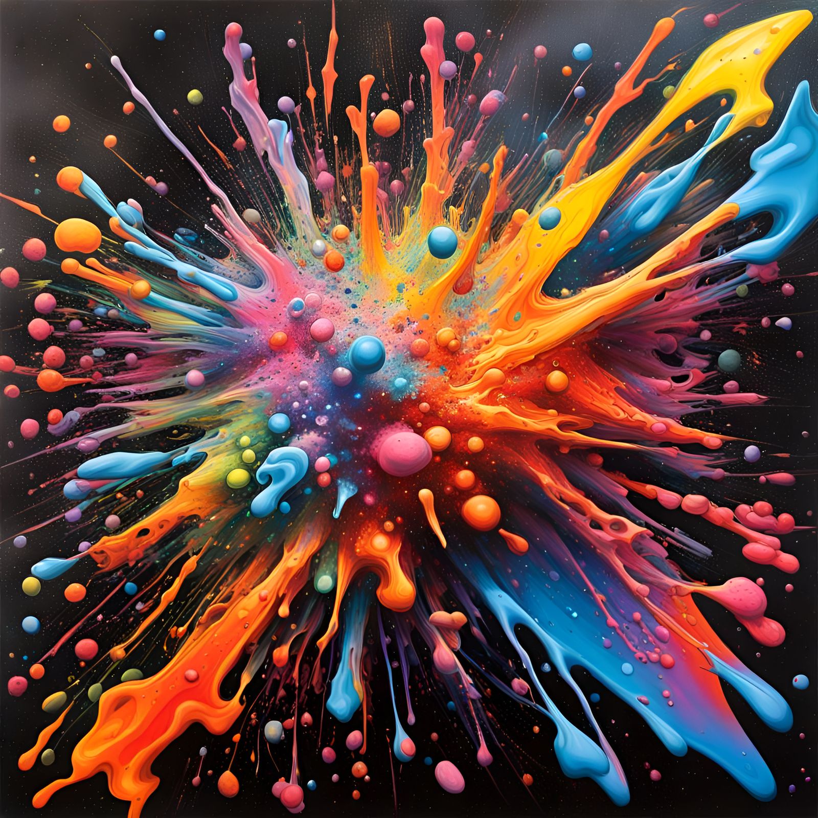 Colorful 3D Rendering of the Big Bang Explosion