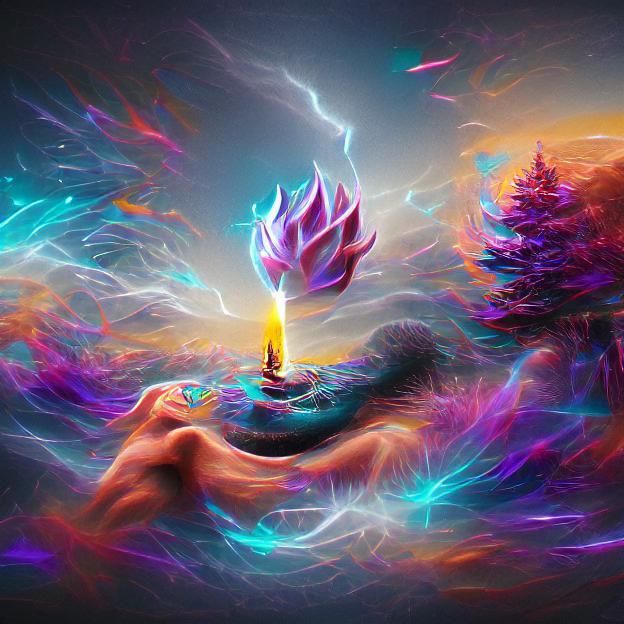 Spark of Life: 8K Digital Illustration