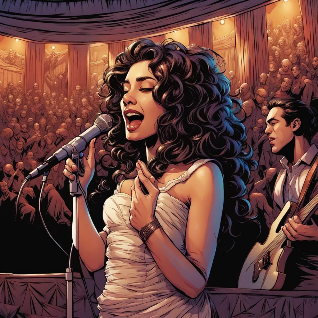 Beautiful Miri singing on stage 🎼🎵🎶 🎙