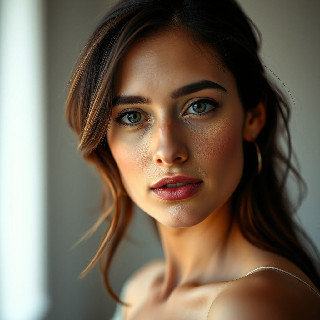 Classic Studio Portrait with Shallow Depth of Field