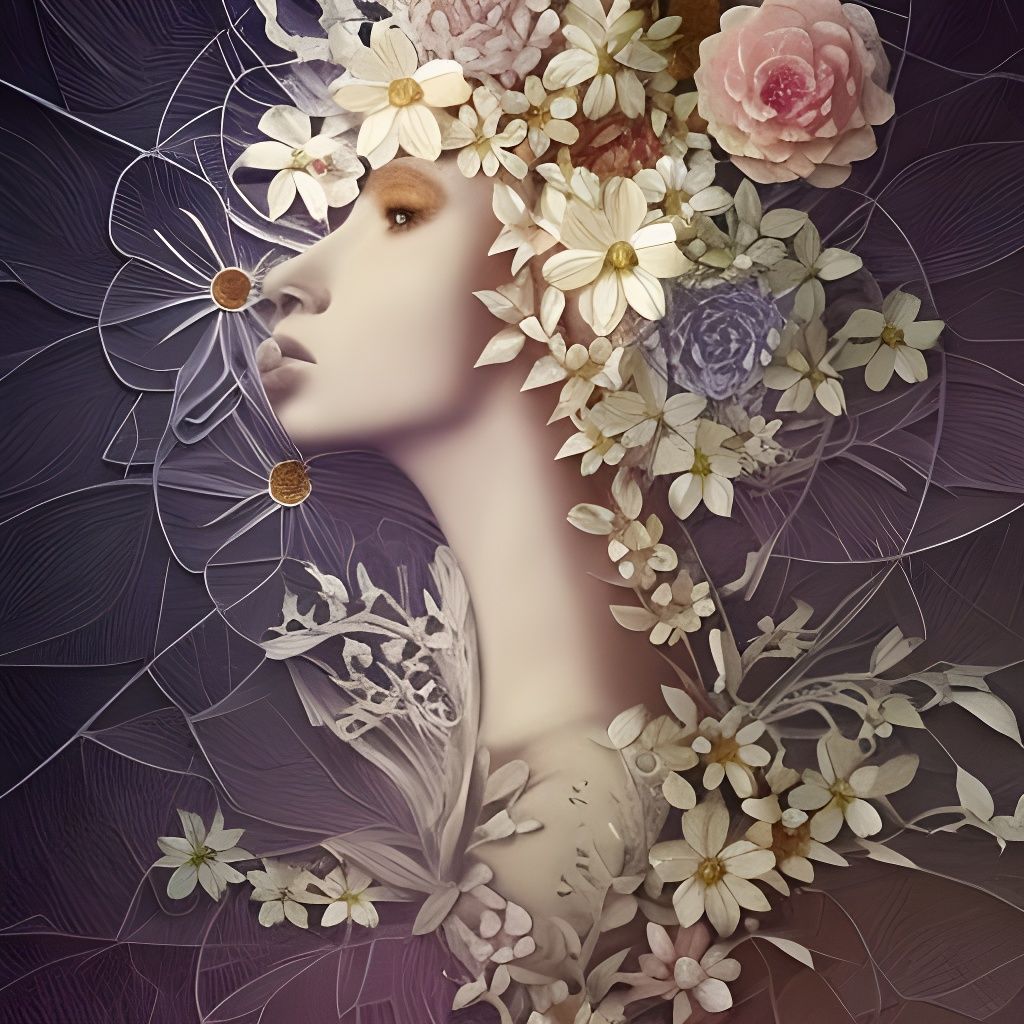 Hyperdetailed Papercraft Flowers in Cinematic Style