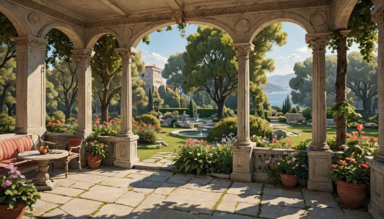 Botanical Garden: Trompe L'oeil Veranda in Summer