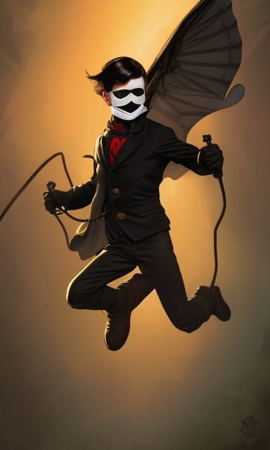 Victorian Robin Boy Wonder in Comic Book Art