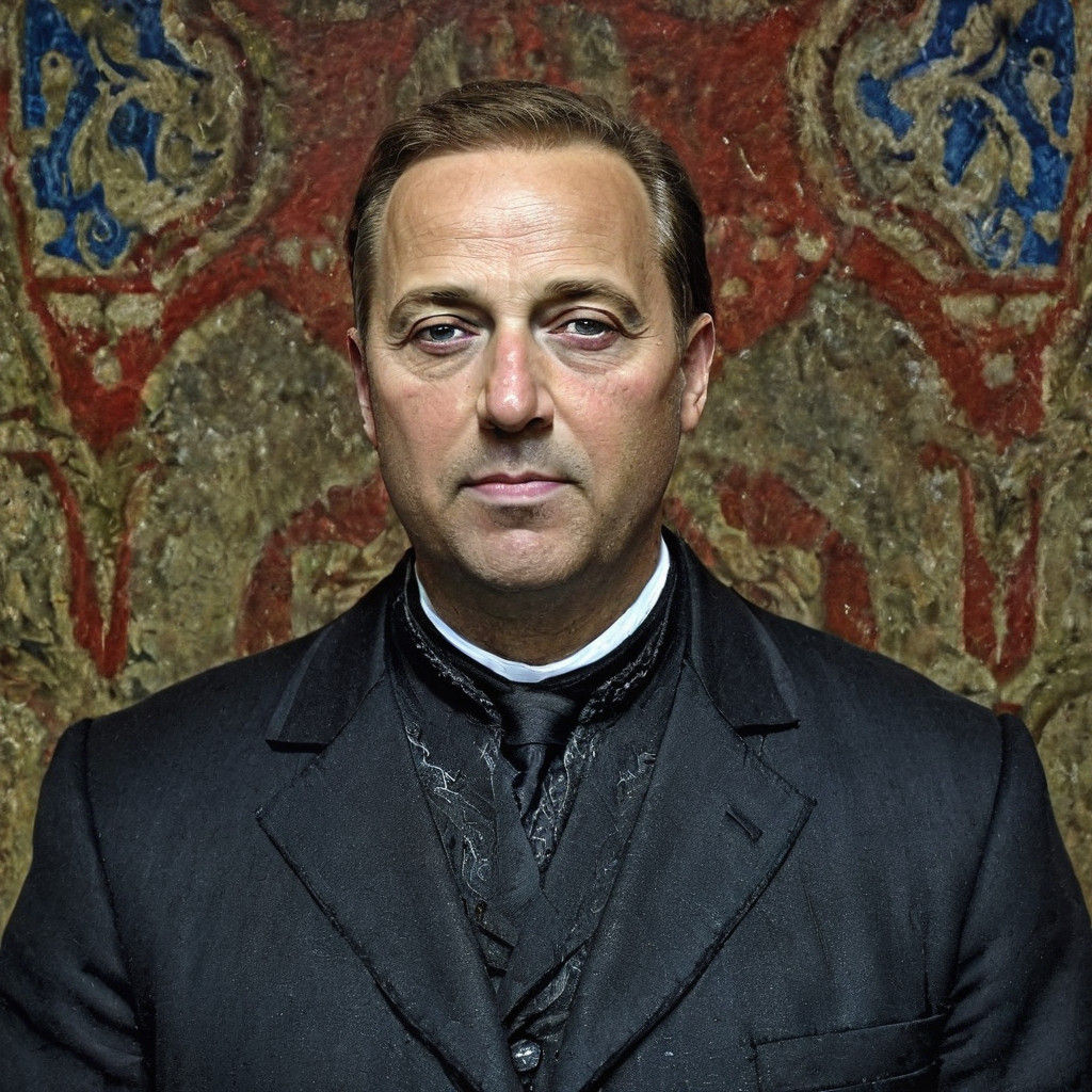 Medieval Gentleman in Pre-Raphaelite Style