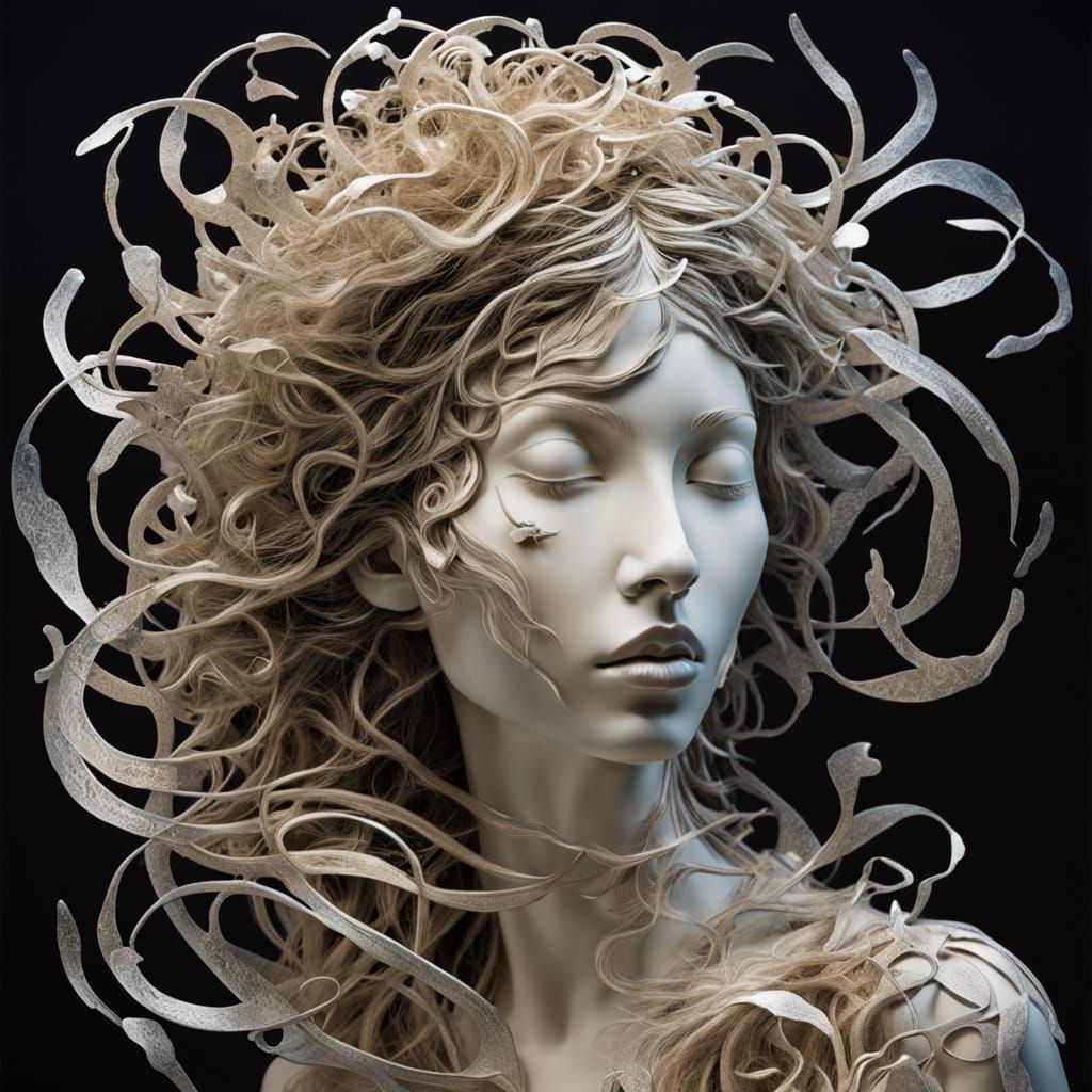 Surreal Self-Discovery in Dreamlike Sculpture