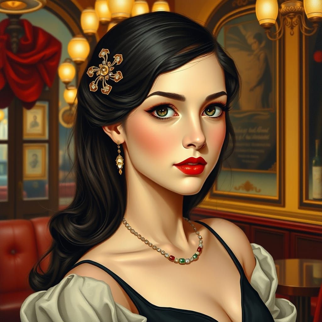 Captivating 1920s Portrait of a French Ingenue