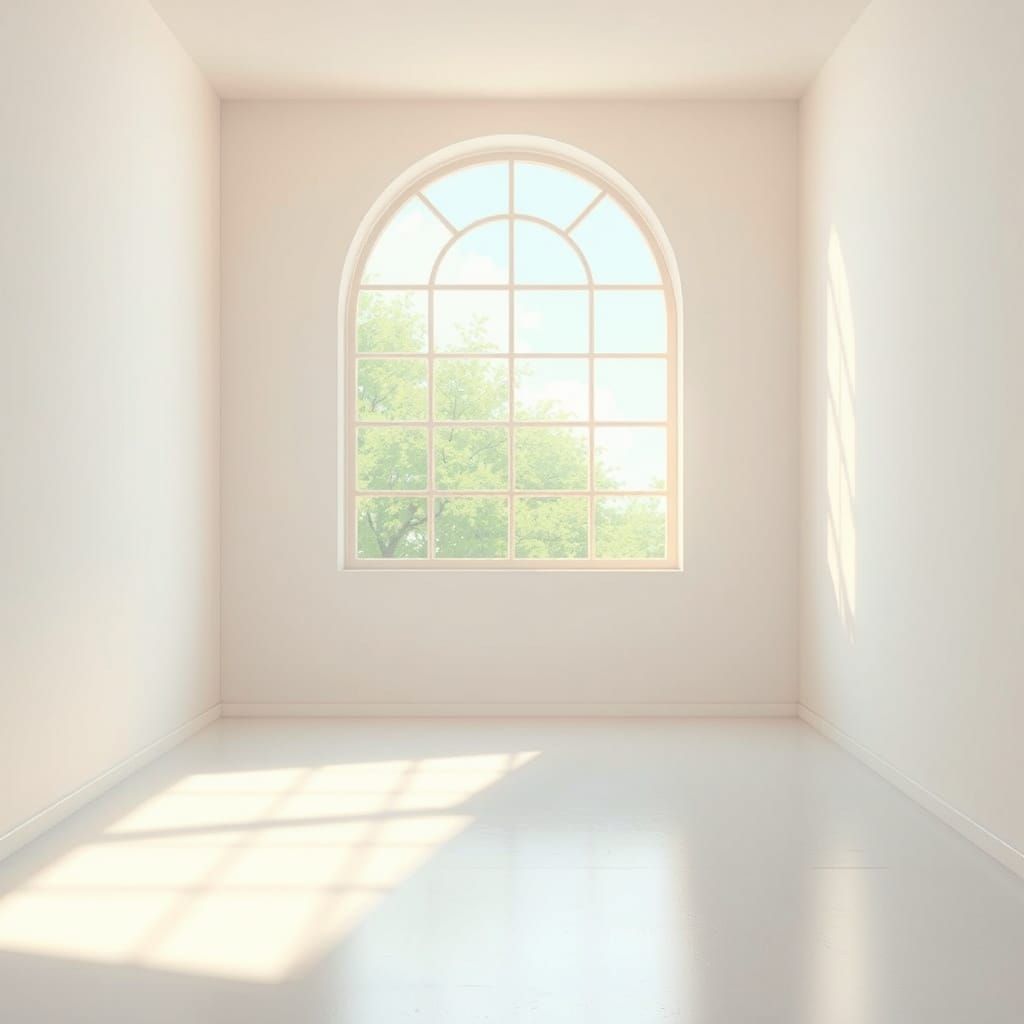Whimsical White Room in Soft Focus, Anime-Inspired 8k Concep...