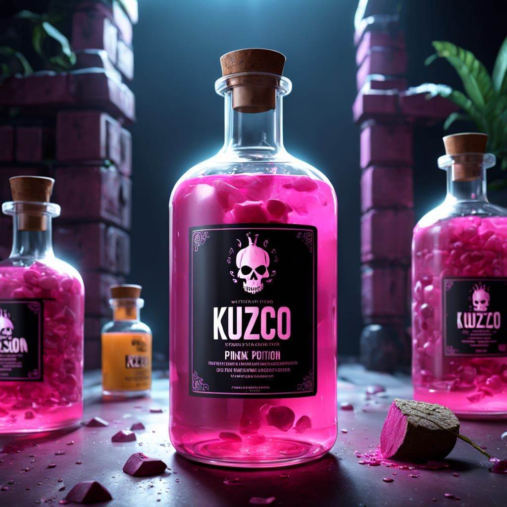 Hyperdetailed Pink Llama Label Concept Art