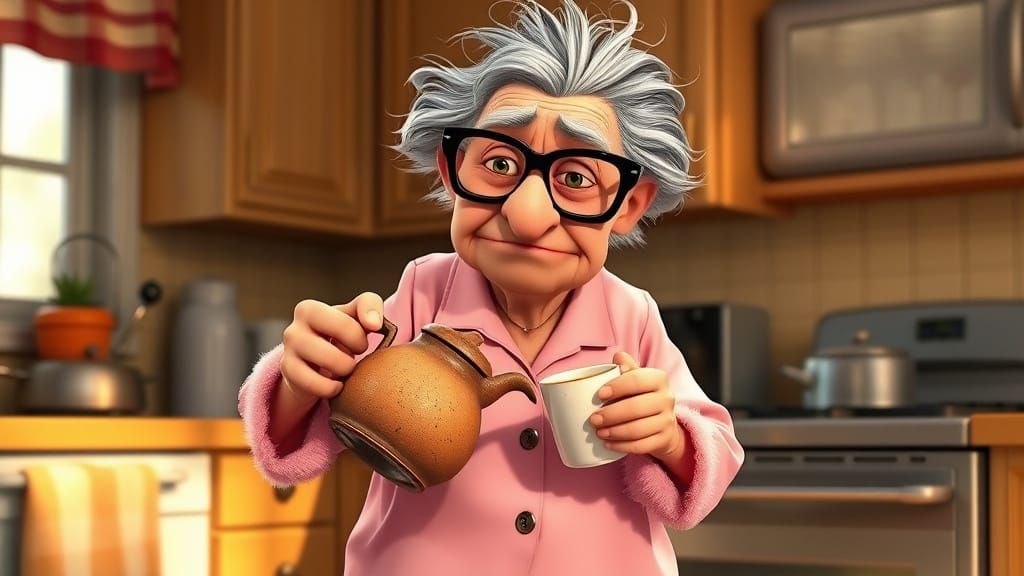 Cozy Morning with a Grumpy Lady