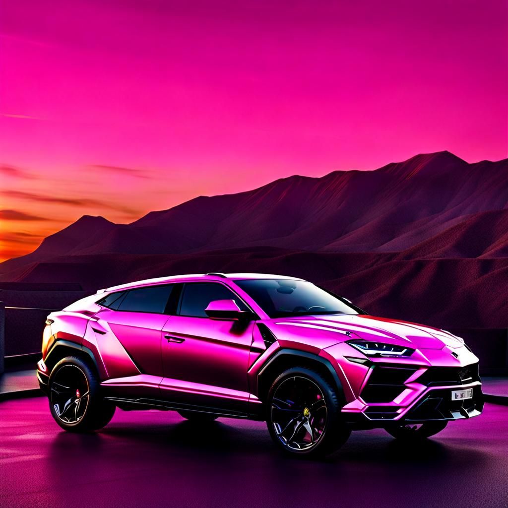 Magenta Lamborghini Urus