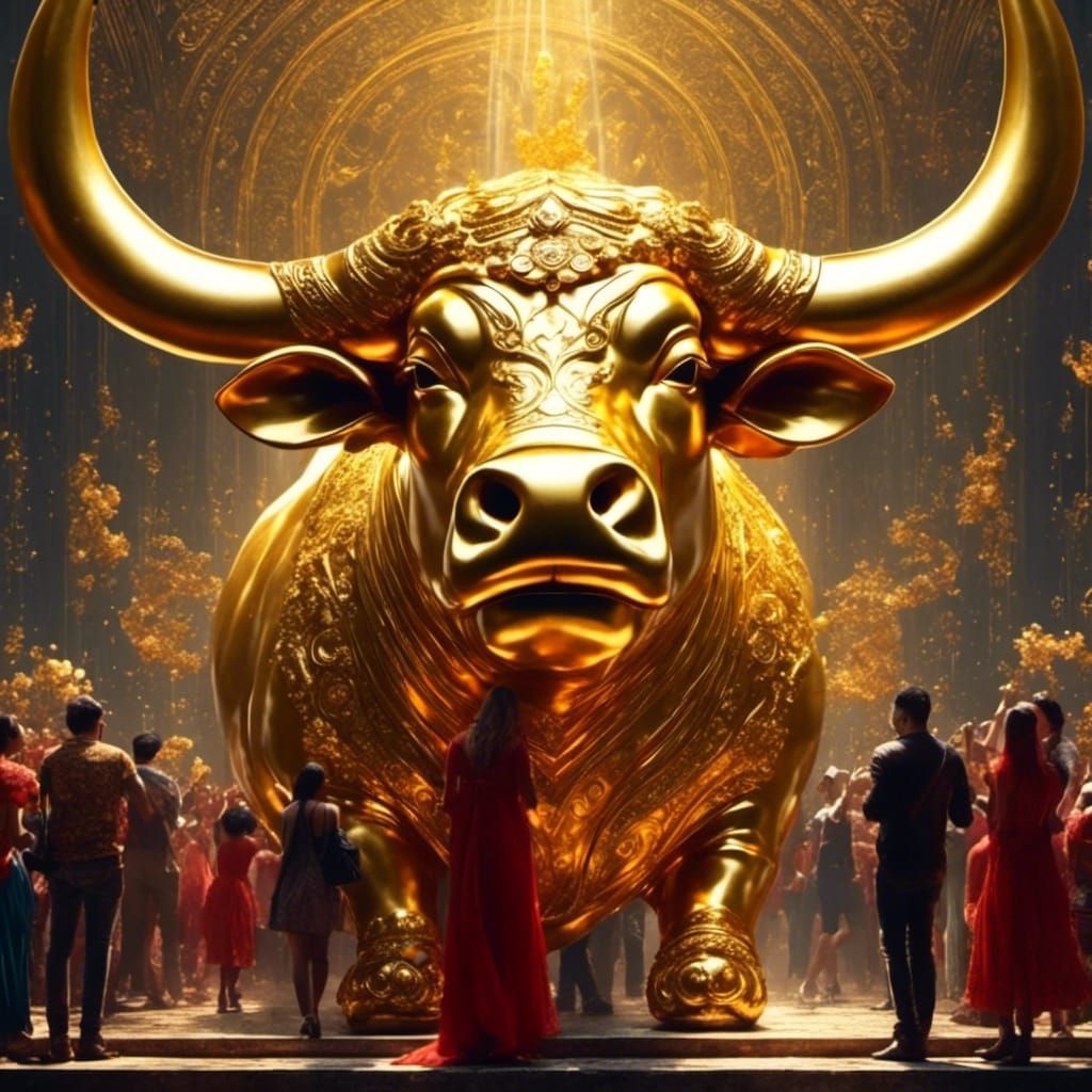 people worship golden bull