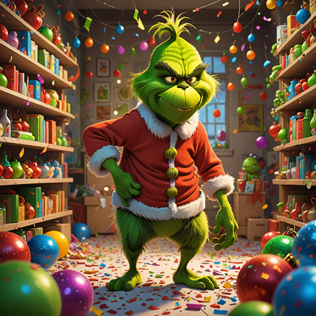 The Grinch Unleashes Chaos in a Vibrant Winter Wonderland