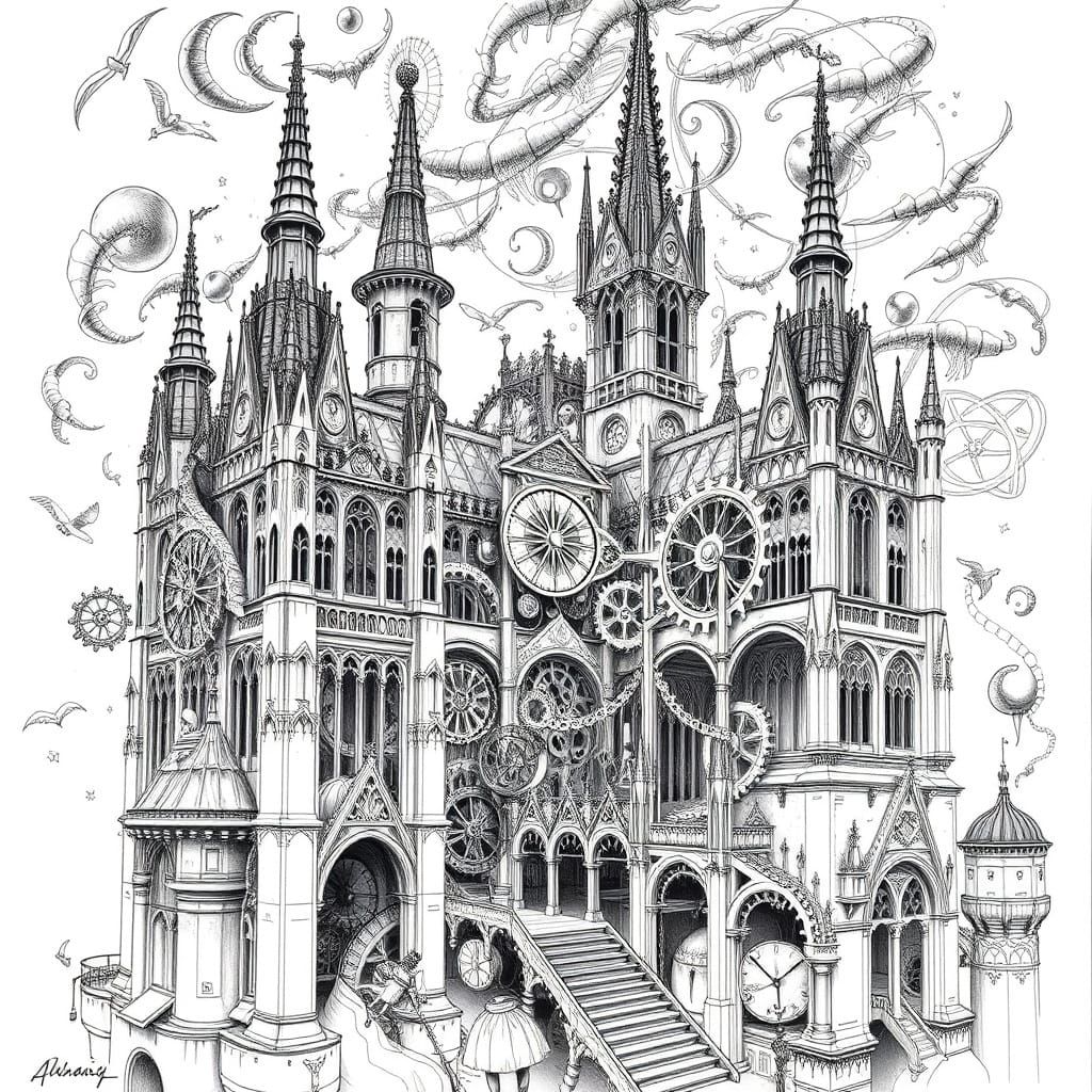 Steampunk Cathedral in Motion
