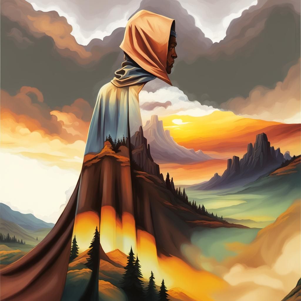 Dark Fantasy Figure in Golden Hour Light