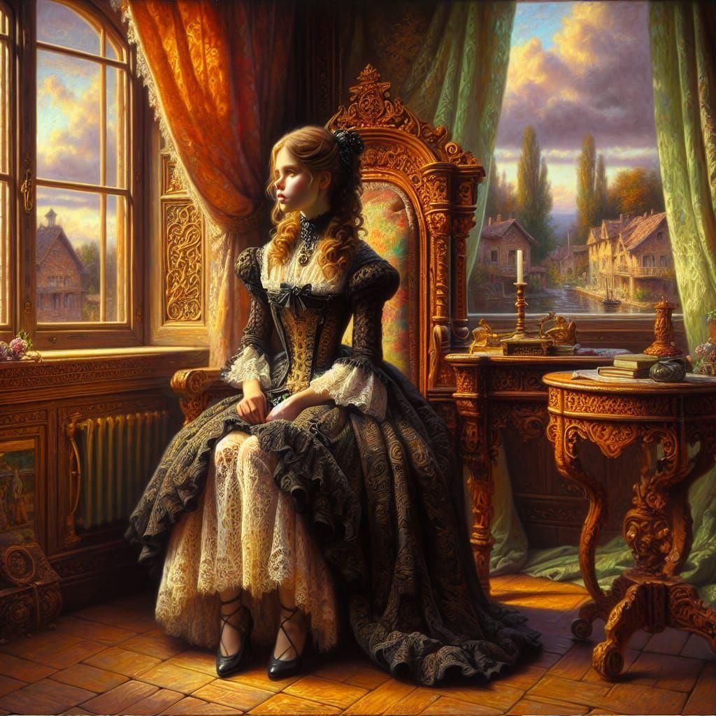 Elegant Portrait of a Young Noblewoman