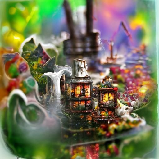 Radioactive Puzzle Piece in Ethereal Style