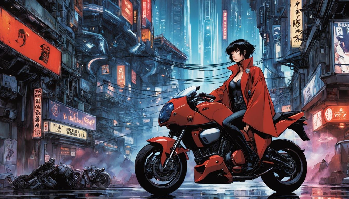 Merging the worlds of "Ghost in the Shell" and "Akira"