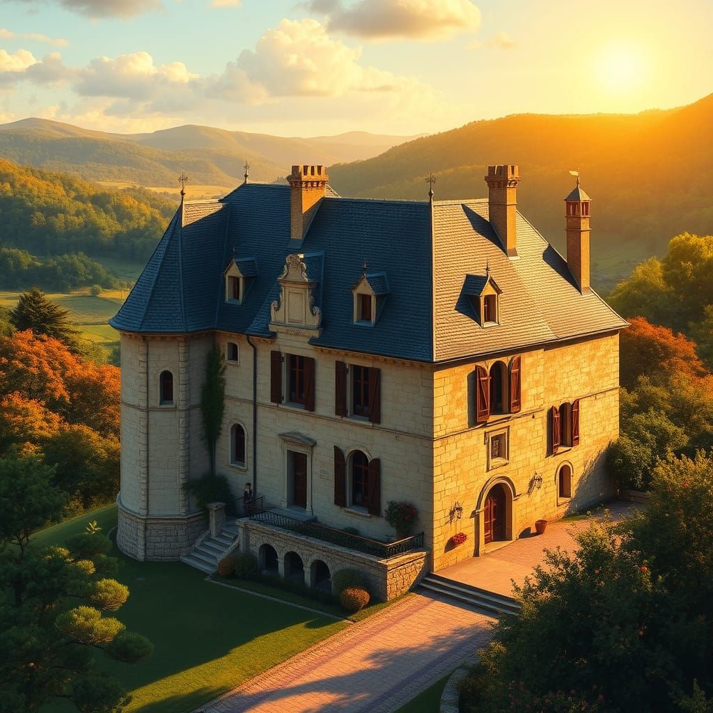 Majestic 16th Century French Renaissance Manor in a Lush Lan...