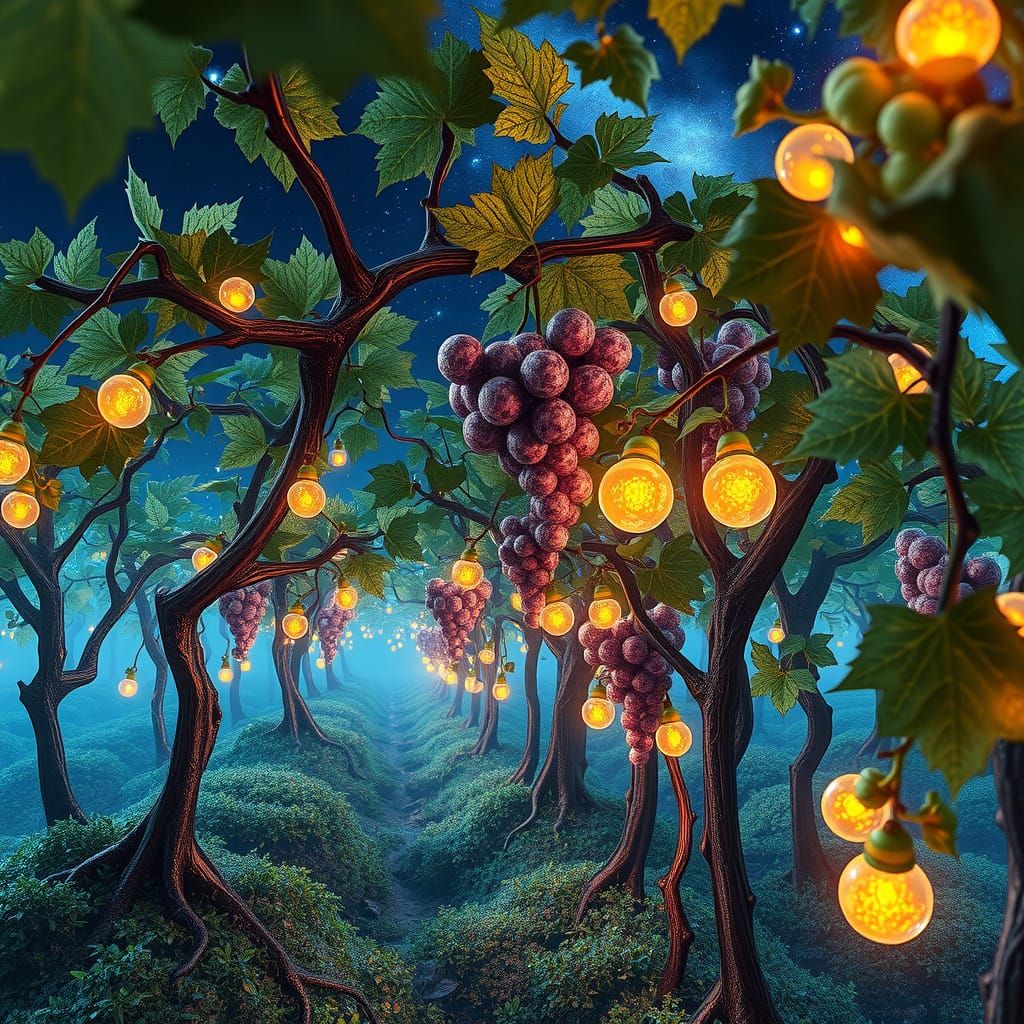 Ethereal Vineyard in Celestial Realms