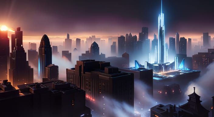 Infernal Cityscape: A 3D Game Cinematic Render