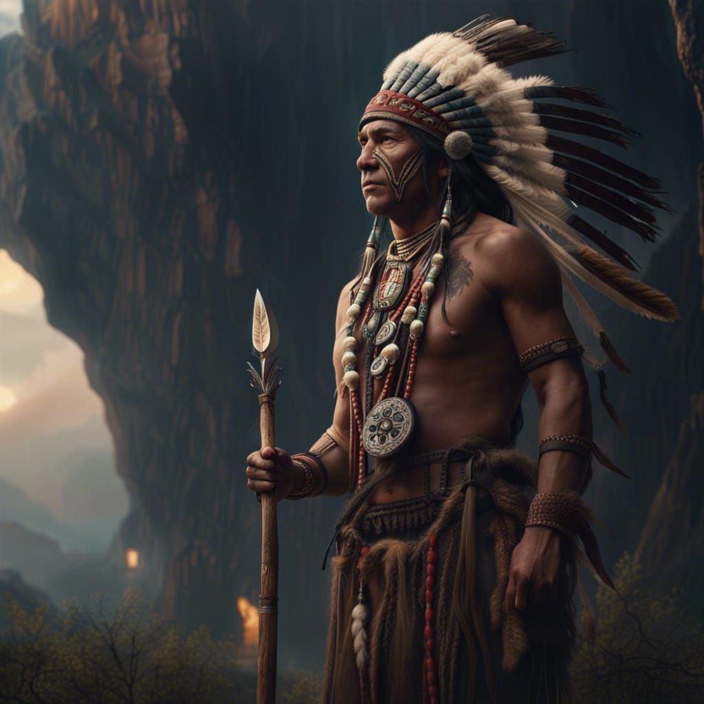 Stunning Native American Culture Digital Matte Painting