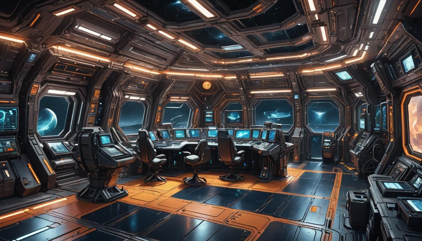 Space Station ''Aurora V'' Main Control Room, Concept Art (Image 20)