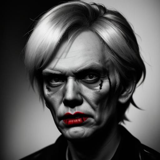 Hyperrealistic Zombie Warhol Portrait